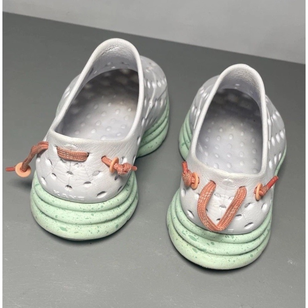 Kane Revive Shoes Kids Size J1 / 8.1 Inches White Green Speckle Active Recovery. - Picture 4 of 7
